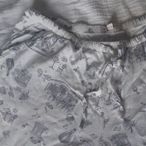 🍷🥐 White and Graphite Patterned Lounge Pants